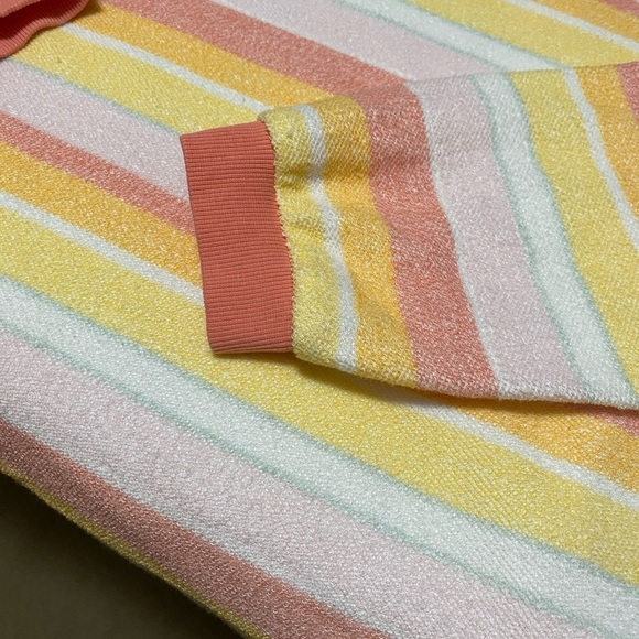 Haute Hippie Kids Terry Cloth Pajama Lounge Set, Pastel Stripes, Size Large. - Picture 5 of 13